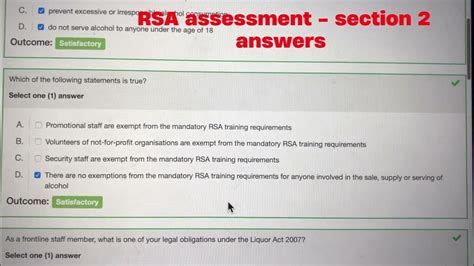Use these videos to complement staff induction and <b>RSA</b> refresher training at your licensed venue or organisation. . Eot rsa live audio assessment answers